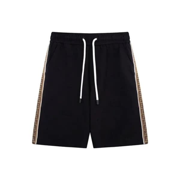 펜디 남성 캐쥬얼 블랙 반바지 - Fendi Mens Black Half-pants - f… - 1