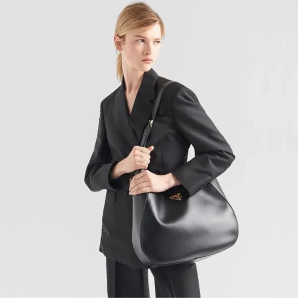 프라다 여성 블랙 숄더백 - Prada Womens Black Shoulder Bag - … - 1