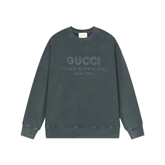 구찌 남성 베이직 그레이 맨투맨 - Gucci Mens Gray Tshirts - gu10… - 1