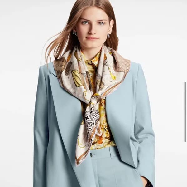 루이비통 여성 옐로우 스카프 - Louis vuitton Womens Yellow Scar… - 1