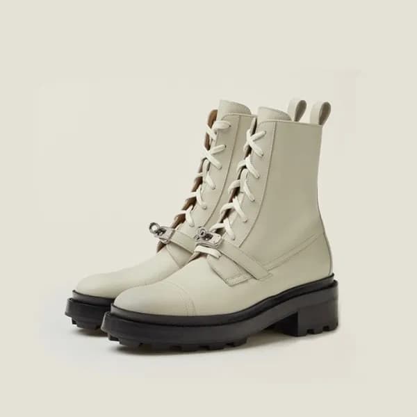 에르메스 여성 미들 부츠 - Hermes Womens Gray Boots - he546x - 1