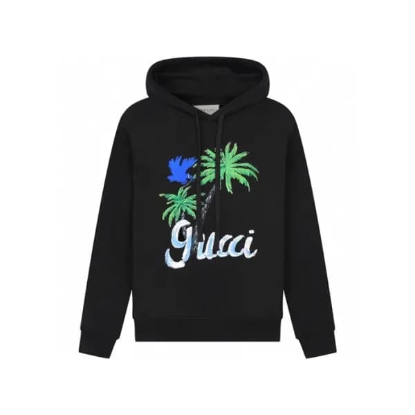 구찌 남성 블랙 후드티 - Gucci Mens Black Hoodie - gu1145x - 1