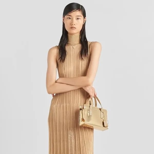 프라다 여성 골드 토트백 - Prada Womens Gold Tote Bag - pr874… - 1