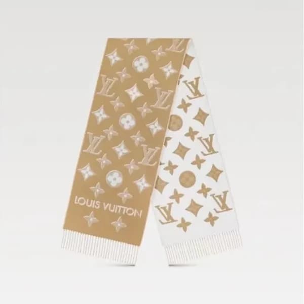루이비통 여성 카멜 머플러 - Louis vuitton Womens Camel Muffle… - 1