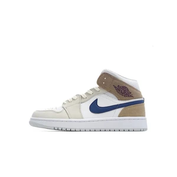 나이키 남/녀 베이지 하이탑 스니커즈 - Nike Air Jordan 1 Mid Unise… - 1