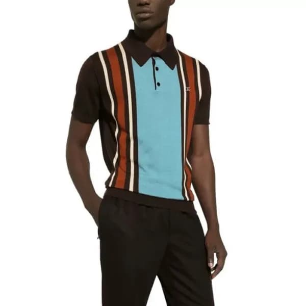 돌체앤가바나 남성 브라운 폴로 반팔티 - Dolce&Gabbana Mens Brown Ts… - 1