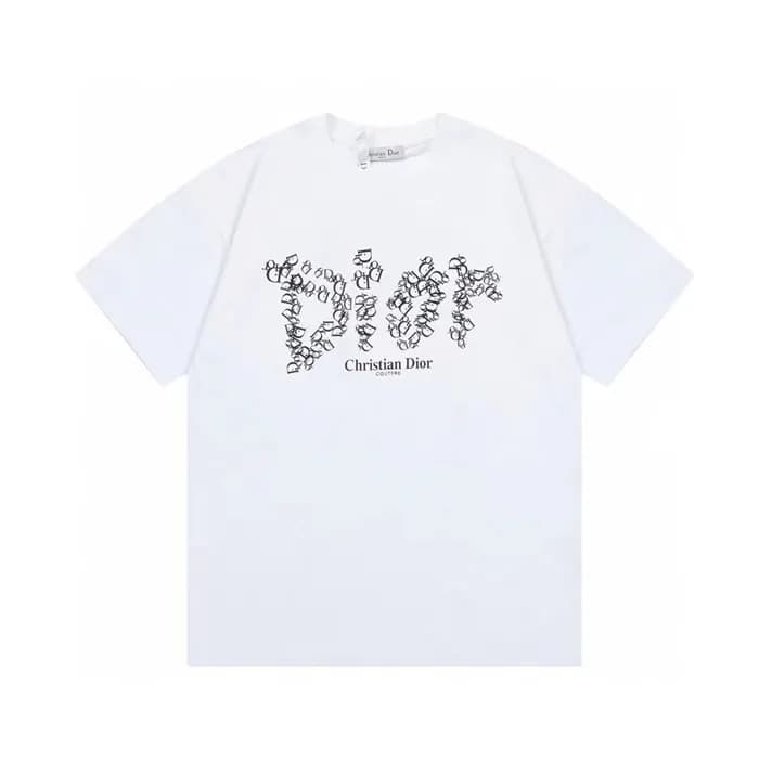 디올 남성 화이트 반팔 티셔츠 - Dior Mens White Tshirts - dic58… - 1