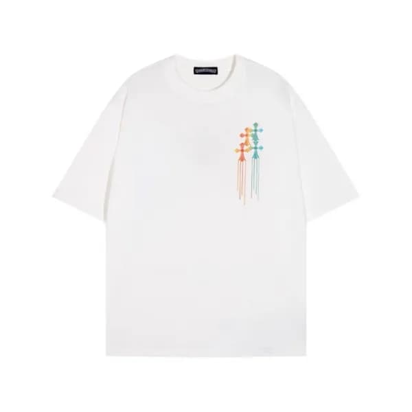 크롬하츠 남성 화이트 반팔티 - Chrom Hearts Mens White Tshirts … - 1