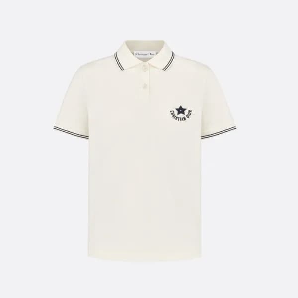 디올 여성 화이트 폴로 반팔티 - Dior Womens White Tshirts - dic… - 1