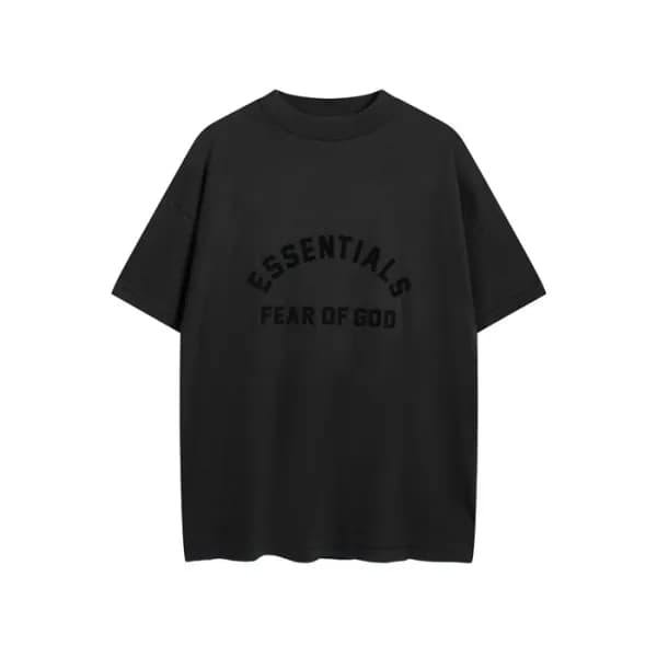 피어오브갓 남성 블랙 반팔 티셔츠 - Fear of god Mens Black Tshirt… - 1