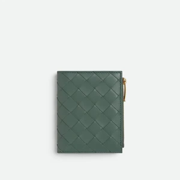보테가베네타 남/녀 카키 반지갑 - Bottega Veneta Unisex Khaki Wa… - 1