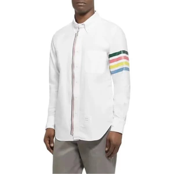 톰브라운 남성 화이트 셔츠 - Thom Browne Mens White Dress Shir… - 1
