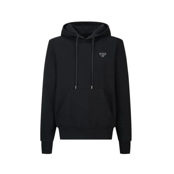 프라다 남성 블랙 후드티 - Prada Mens Black Hoodie - prc1828x - 1