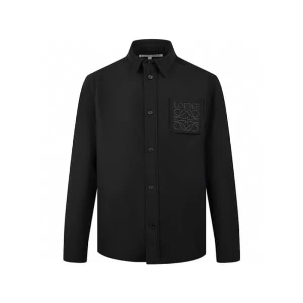 로에베 남성 블랙 셔츠 - Loewe Mens Black Shirts - loc2146x - 1