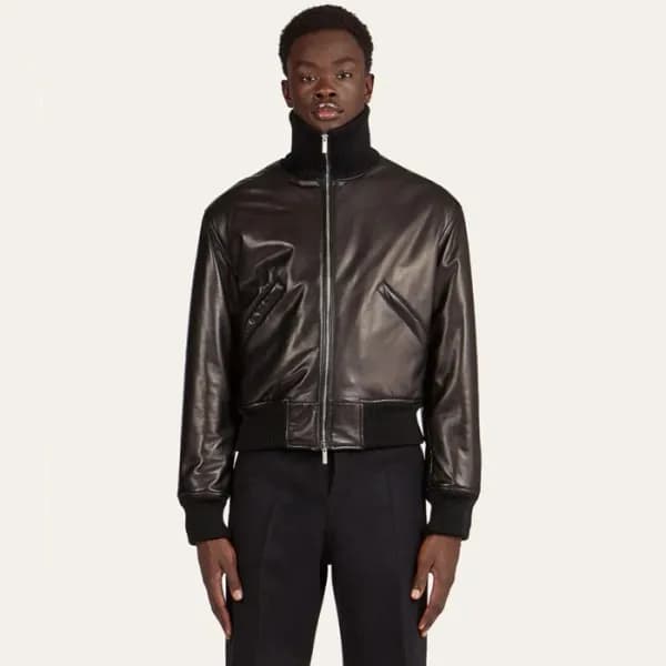 페라가모 남성 가죽 재킷 - Ferragamo Mens Leather Jacket - fe… - 1
