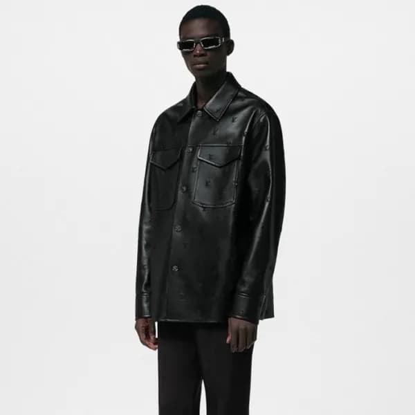 루이비통 남성 가죽 재킷 - Louis vuitton Mens Leather Jacket … - 1
