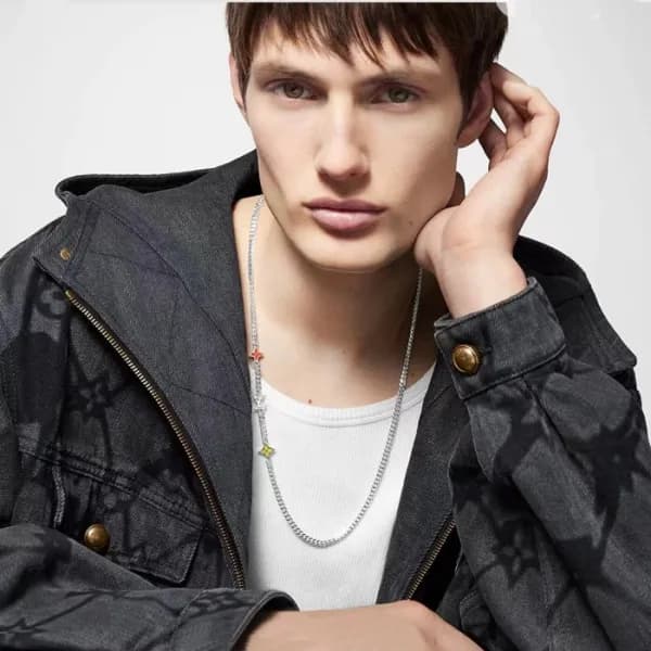루이비통 남성 골드 목걸이 - Louis vuitton Mens Gold Necklace … - 1