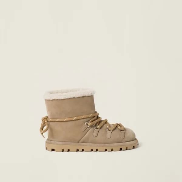 미우미우 여성 스웨이드 부티 - Miumiu Womens Suede Booties - mi… - 1