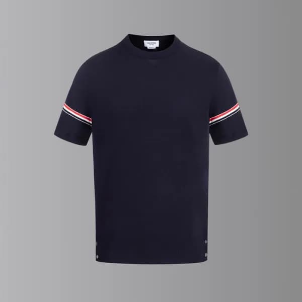톰브라운 남성 라운드 반팔티 - Thom Browne Mens Round Tshirts -… - 1