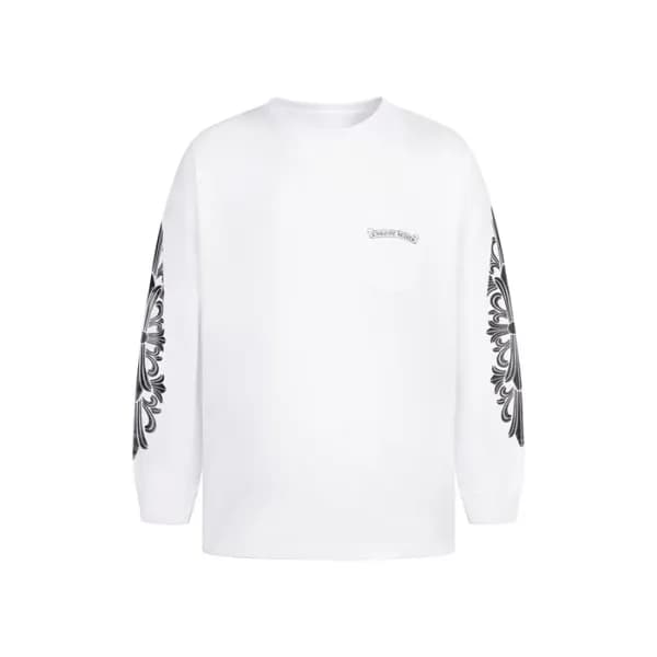 크롬하츠 남성 라운드 긴팔티 - Chrome Hearts Mens Round Tshirt … - 1