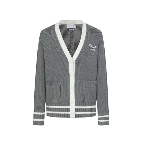 톰브라운 남성 브이넥 가디건 - Thom Browne Mens V-neck Cardigan… - 1