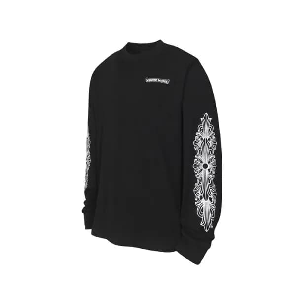크롬하츠 남성 라운드 긴팔티 - Chrome Hearts Mens Round Tshirt … - 1