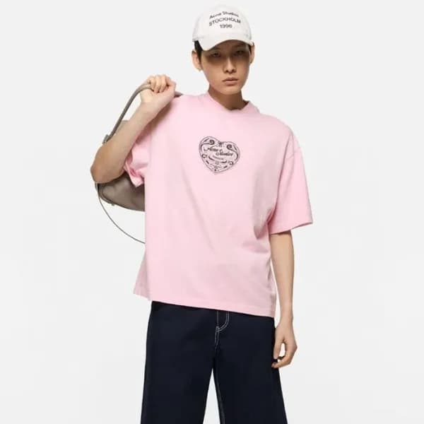 아크네 남/녀 라운드 반팔티 - Acne Unisex Round Tshirt - anc13… - 1