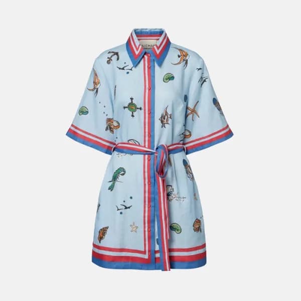알레마이스 여성 프린트 벨티드 셔츠 드레스 - Alémais Womens Printed B… - 1