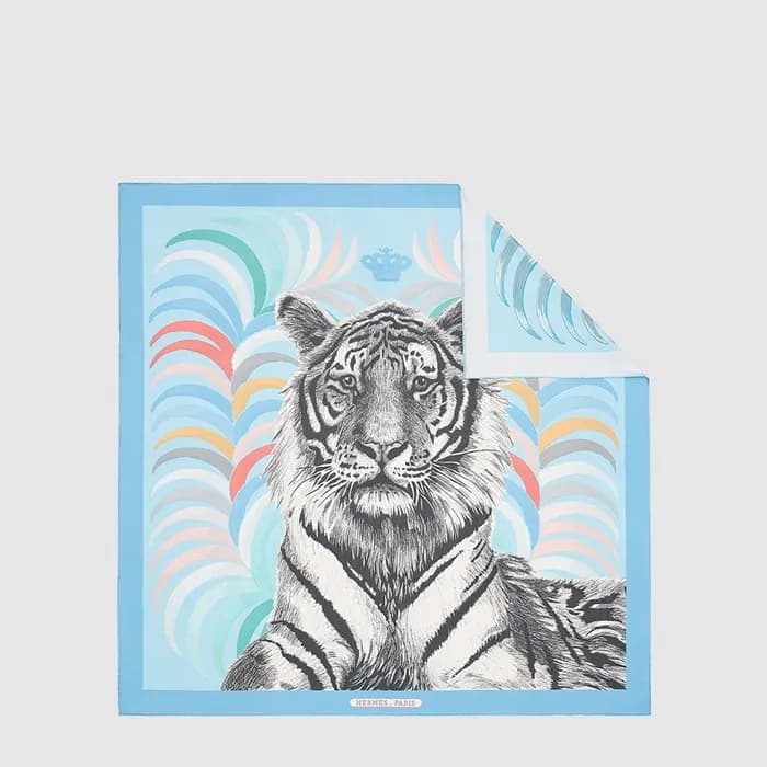 에르메스 여성 티그레 로얄 양면 스카프 - Hermes Womens Tigre Royal … - 1