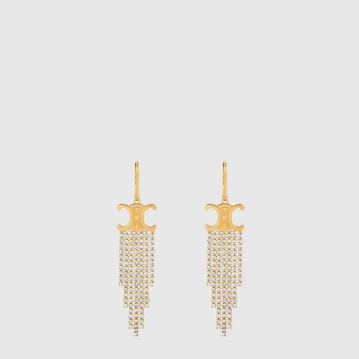 셀린느 여성 트리오페 프린지 이어링 - Celine Womens Triomphe Fringe Earring - acc10615x - 1