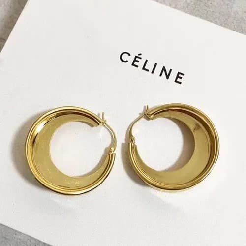 CELINE Yellow Gold Earring - 셀리느 여성용 18k도금 옐로우 골드 … - 1