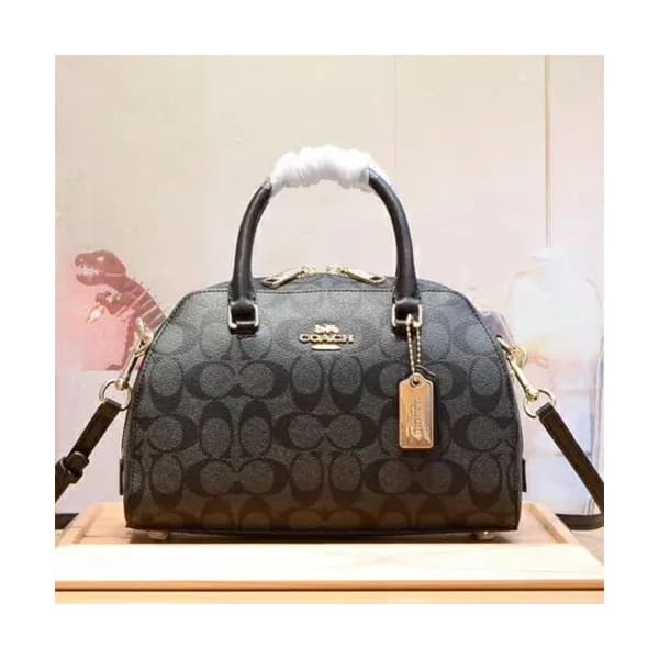 Coach Leather Tote Shoulder Bag,25cm - 코치 레더 토트 숄더… - 1
