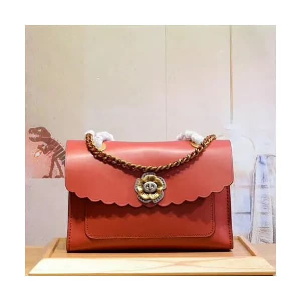 Coach Parker Leather Chain Shoulder Bag,26cm - 코치 … - 1