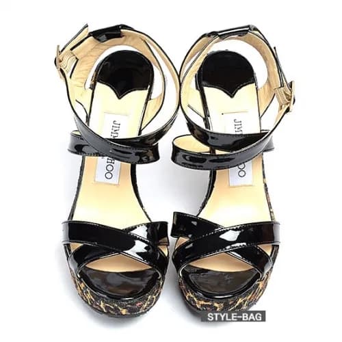 Jimmy-Choo 2019 Ladies Patent Wedge Slingback - 지미… - 1