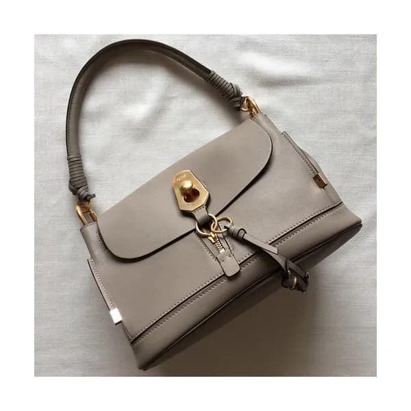 Chole 2019 Owen Leather Tote Shoulder Bag, 32cm - … - 1