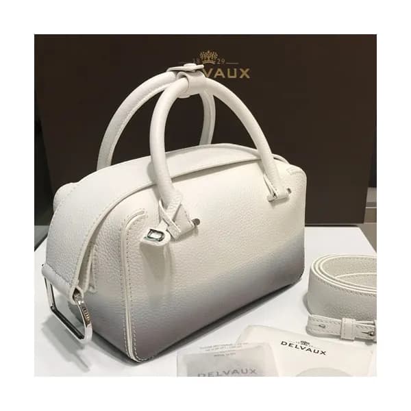 Delvaux 2019 Cool Box Leather Tote Shoulder Bag,22… - 1