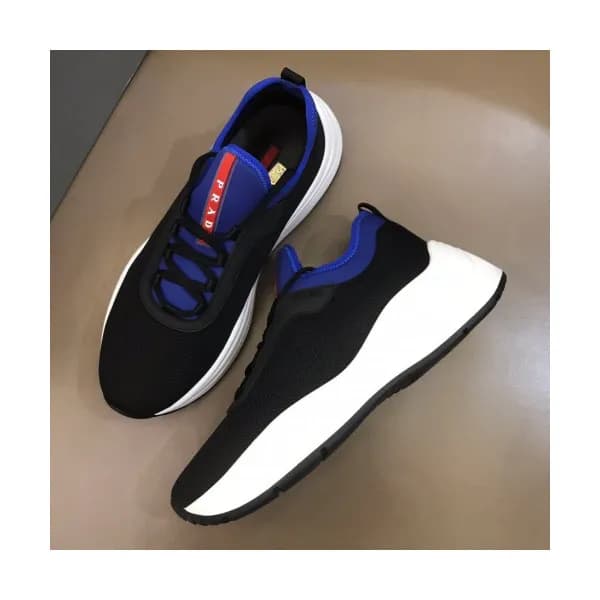 Prada 2019 Mens Casual Logo Leather Two-tone Runn… - 1