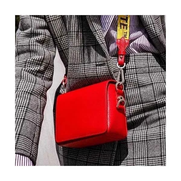 Off White 2019 Leather Binder Clip Shoulder Bag,19… - 1