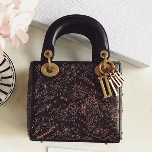 Dior 2019 Lady Dior Mini Tote Shoulder Bag,17CM - … - 1