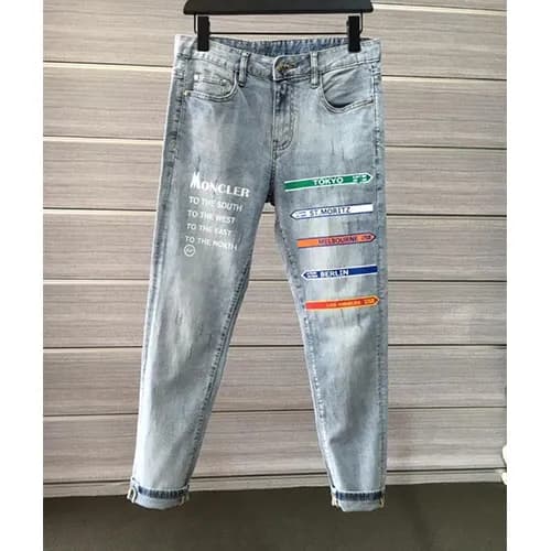 Mocler Japan 2018 Mens Graffity Denim Pants - 몽클레어… - 1