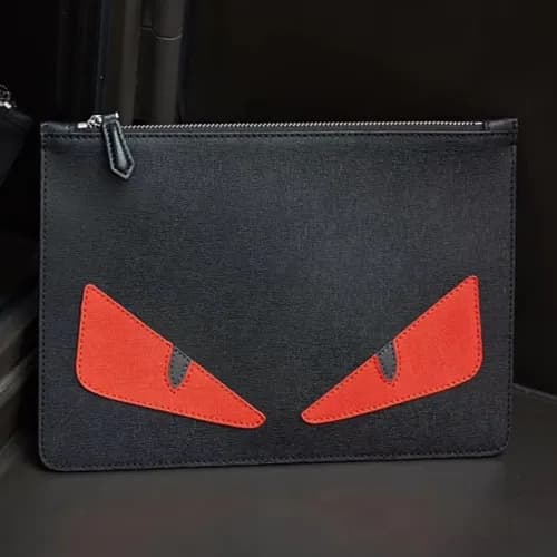 Fendi 2019 Leather Clutch Bag ,28CM - 펜디 2019 레더 남… - 1