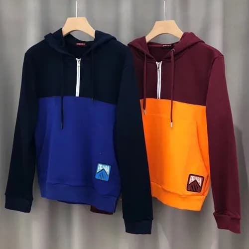 PRADA 2018 MENS COTTON HOOD TEE - 프라다 남성 코튼 후드티 P… - 1