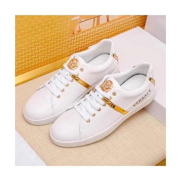 Versace 2019 Mens Leather Sneakers - 베르사체 2019 남성용… - 1