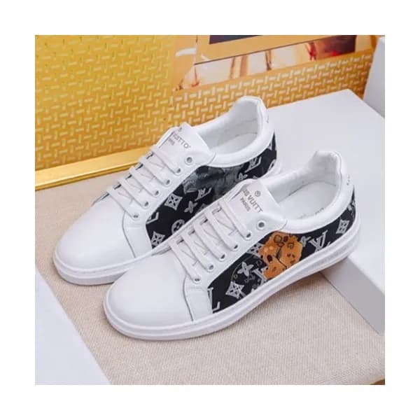 Louis Vuitton 2019 Mens Leather & Denim Sneakers -… - 1