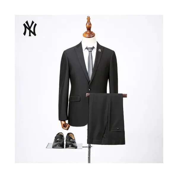Gucci 2019 Mens Yankees Logo Cotton Suit Jacket&Pa… - 1