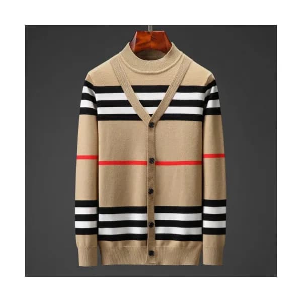 Burberry 2019 Mens Retro Logo Crew-neck Wool Sweat… - 1