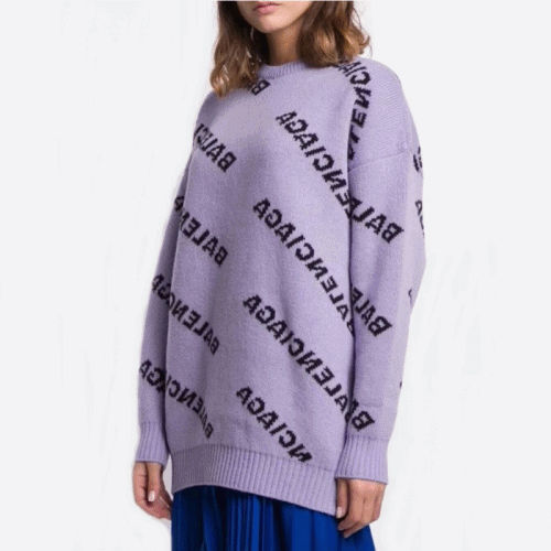 [커스텀급]Balenciaga 2019 Womens Logo Crew - neck Wool… - 1