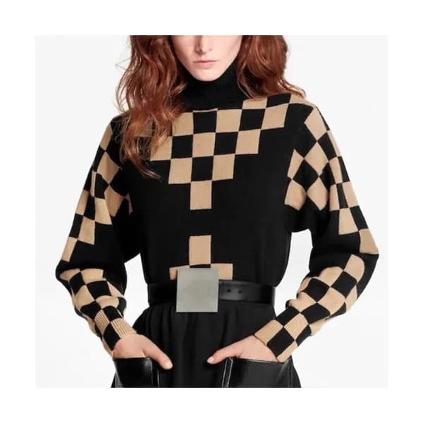 Louis vuitton 2020 Womens Logo Crew-neck Wool Swea… - 1