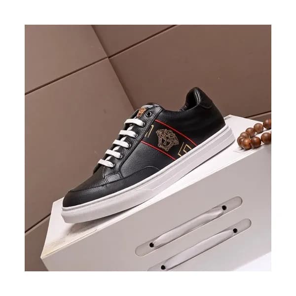 Versace 2020 Mens Leather Sneakers - 베르사체 2020 남성용… - 1