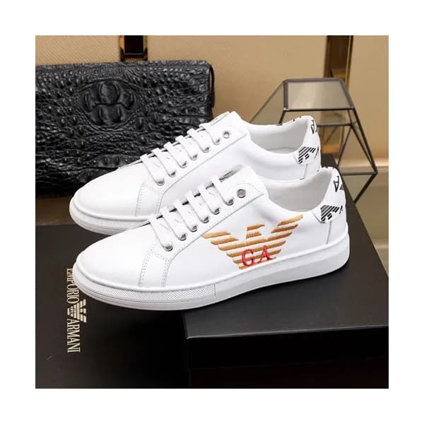 Armani 2020 Mens Leather Sneakers - 알마니 2020 남성용 … - 1